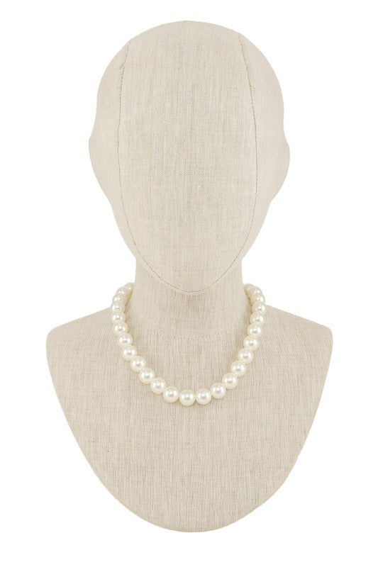 14mm Pearl Beaded Necklace Set - bertofonsi