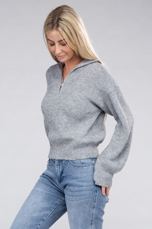 Easy-Wear Half-Zip Pullover - bertofonsi