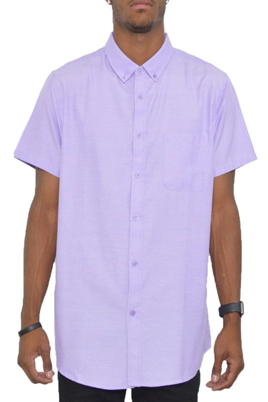 Weiv Men's Casual Short Sleeve Solid Shirts - bertofonsi