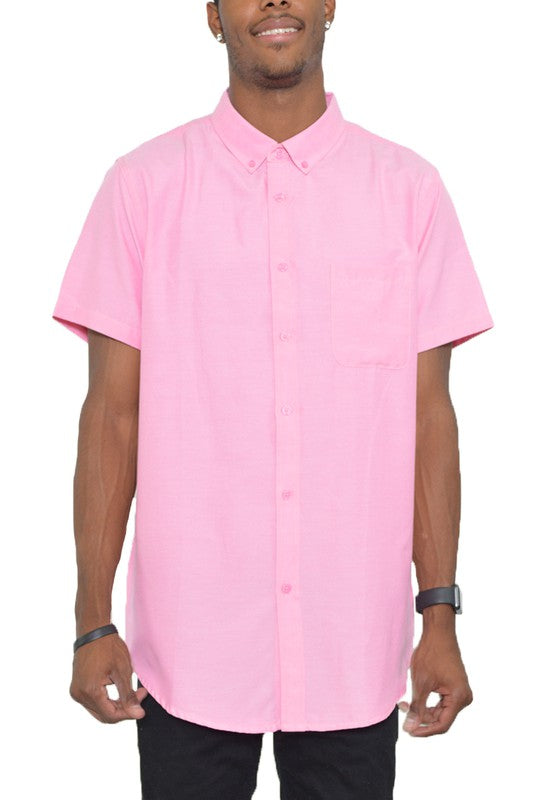 Weiv Men's Casual Short Sleeve Solid Shirts - bertofonsi