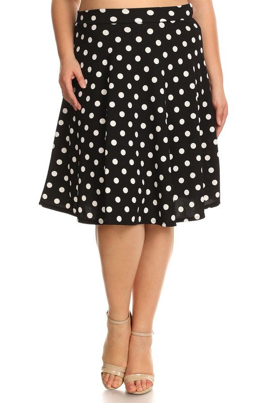 White and red polka dot skirt - bertofonsi