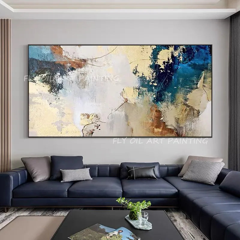 Hand-painted abstract thick large size picture wholesale product texture Oil Painting on Canvas Wall Art as a gift - bertofonsi