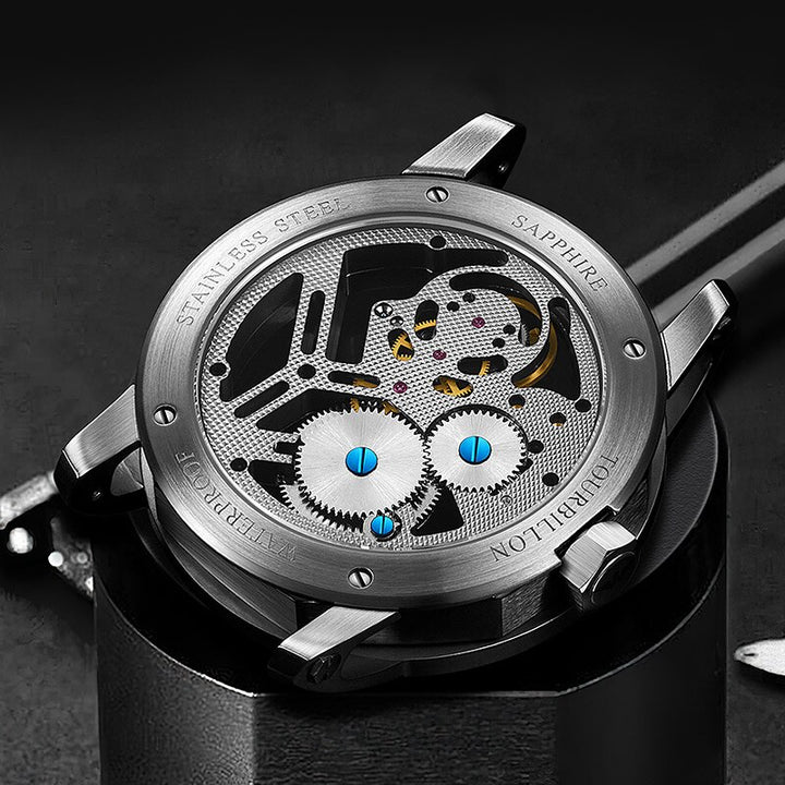JINLERY Luxury Sports Watch Real Tourbillon Mechanical Watch for Men - bertofonsi