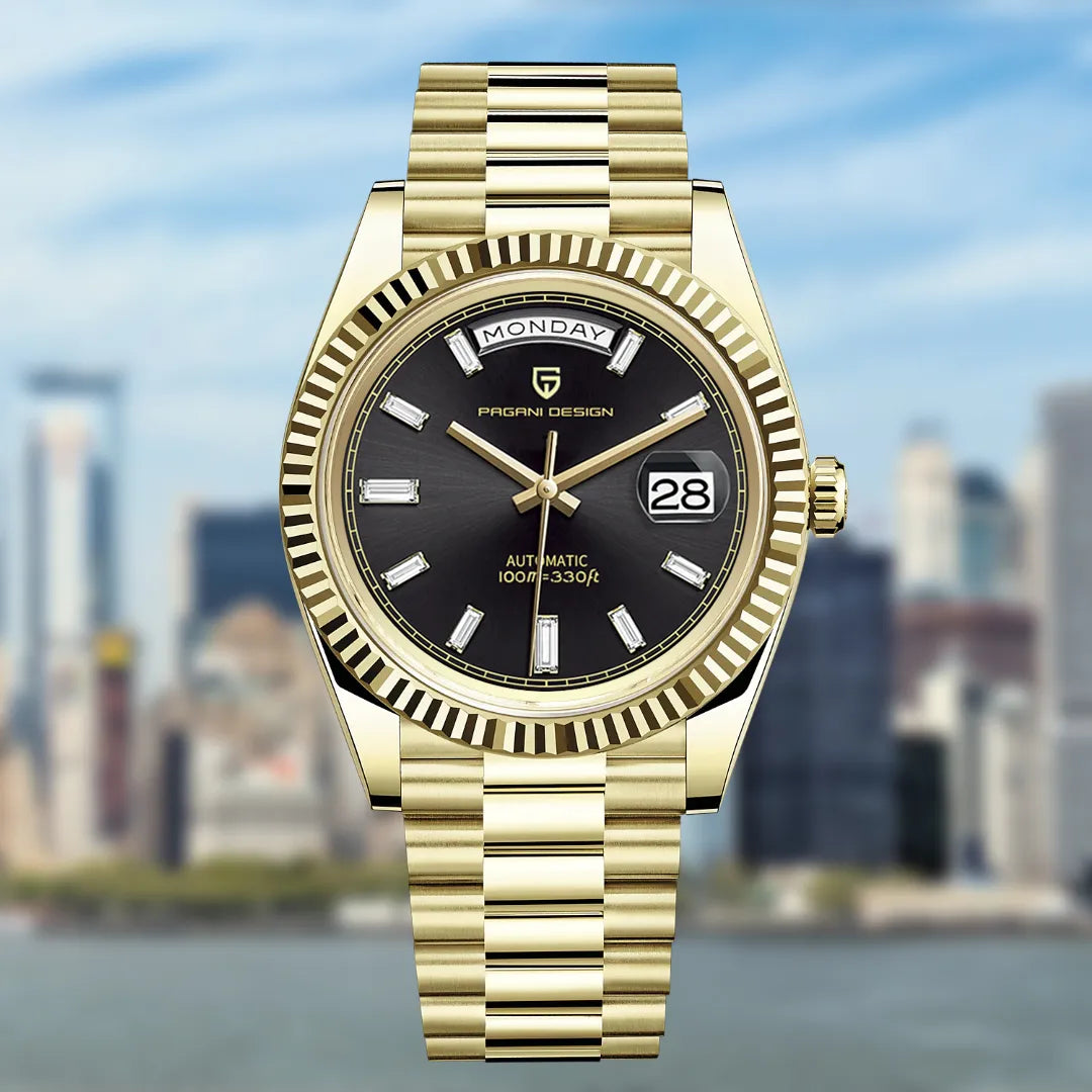 PAGANI DESIGN DD36 Gold Luxury Automatic Mechanical Watch For Men ST16 100M Waterproof 2023 New AR sapphire glass Men's Watches - bertofonsi