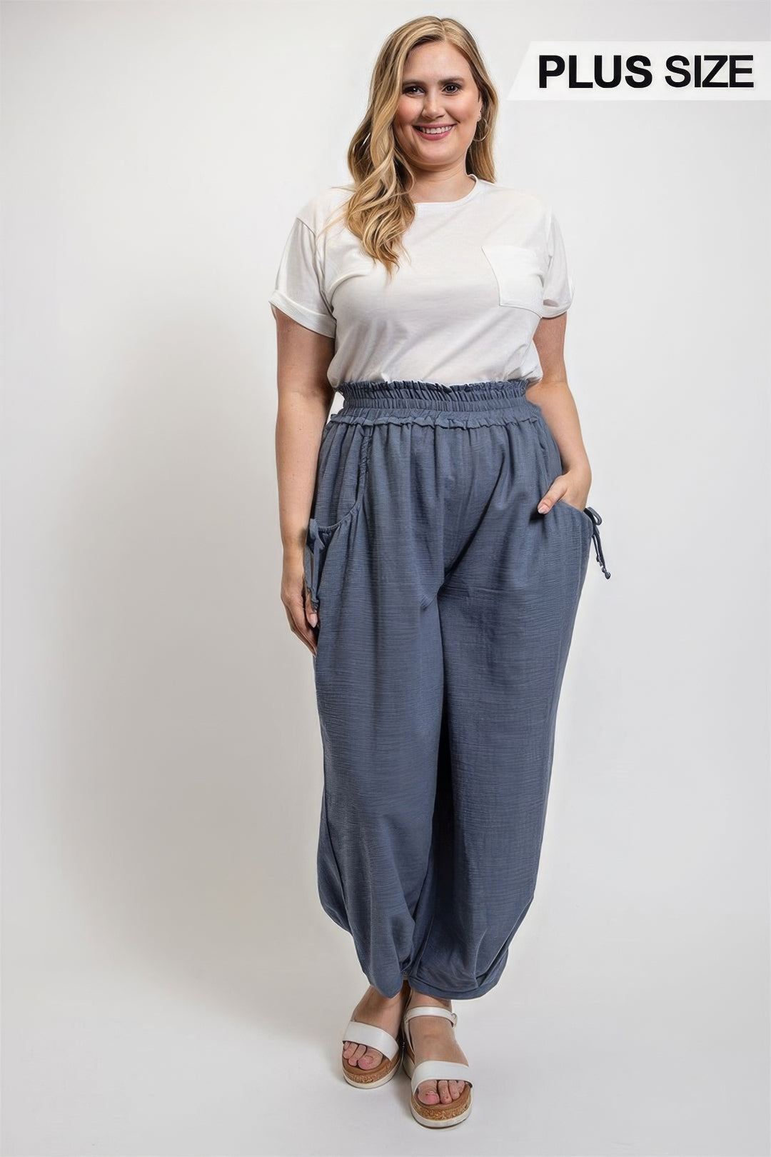 Voluminous Relaxed Fit Pant With Side Pocket - bertofonsi