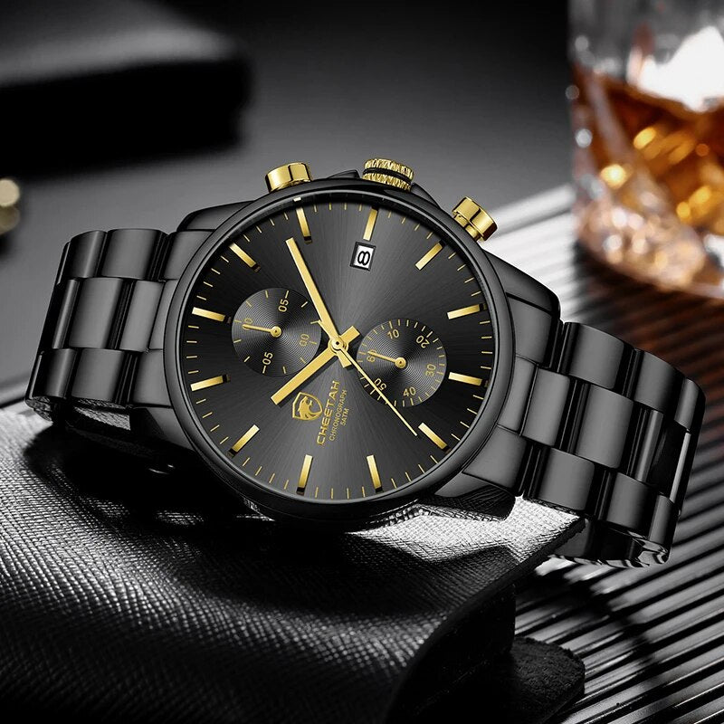 CHEETAH Men Watch Top Brand Fashion Sport Mens Watches Waterproof Business Quartz Male Clock Man Stainless Steel Wristwatches - bertofonsi