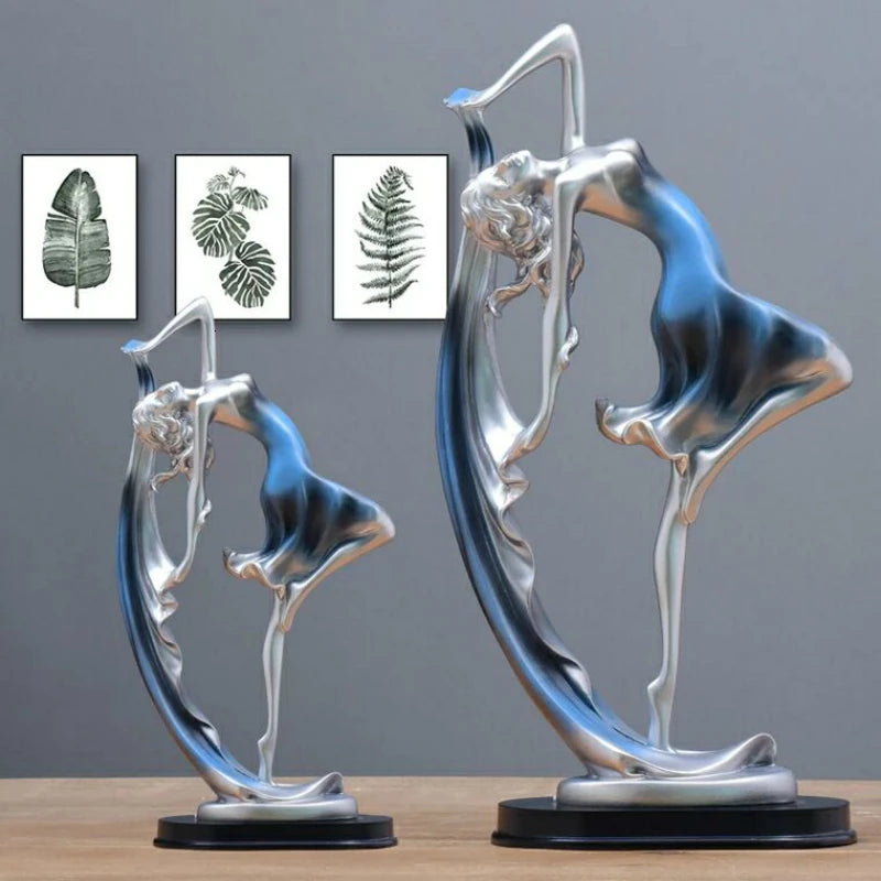 New Family Figurines Lovely Dancer Ornament Home Decoration Creative Animal Resin Crafts Desk Decoration Wedding Gift For Lovers - bertofonsi