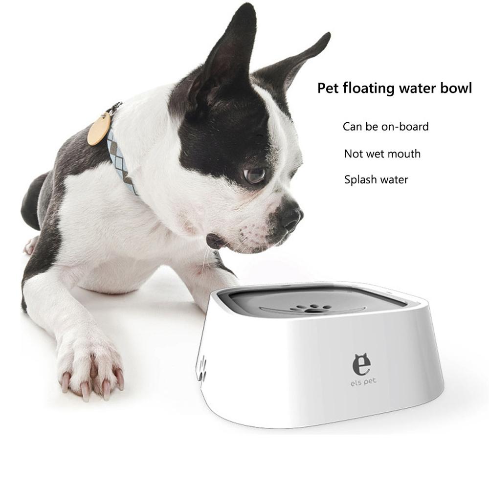 Dog Drinking Water Bowl 1.5L Floating Non-Wetting Mouth Cat Bowl Without Spill Drinking Water Dispenser ABS Plastic Dog Bowl - bertofonsi