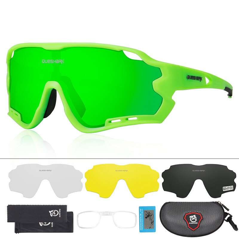 QUESHARK Women Men Polarized Cycling Sunglasses Sports MTB Bicycle Eyewear Riding Road UV Mirror Bike Glasses Goggles QE44 - bertofonsi