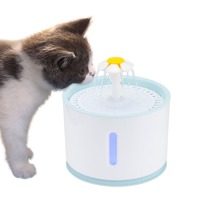 корабль из россии Pet Cats Fountain 2.4L Drinking Window LED Automatic Dog Cats Water Drinking Bowl USB Pet Drinking Dispenser - bertofonsi