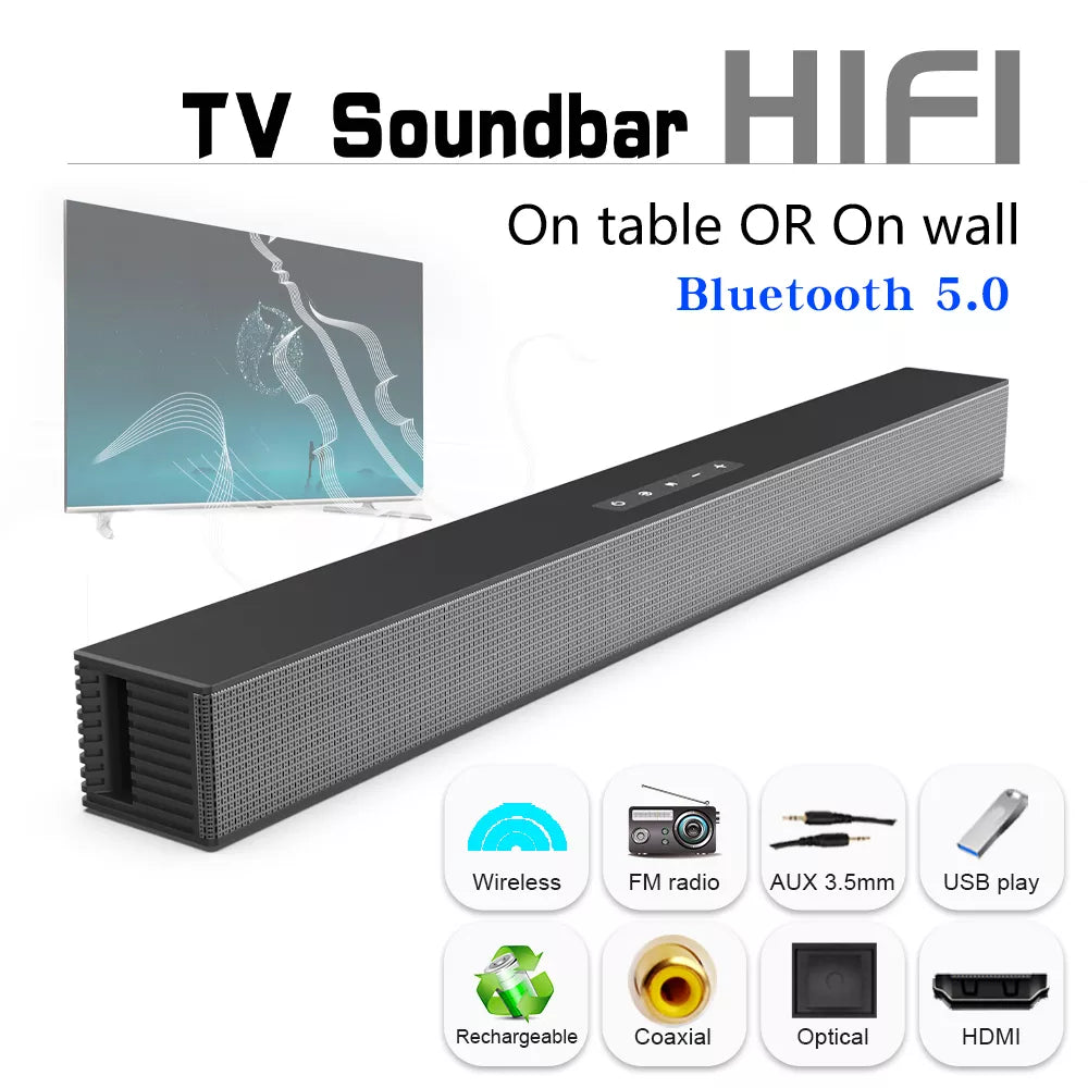 40W TV Soundbar HiFi Speaker Home Theater Sound bar Bluetooth-compatible Speaker Support Optical HDMI-compatible For SAMSUNG TV - bertofonsi