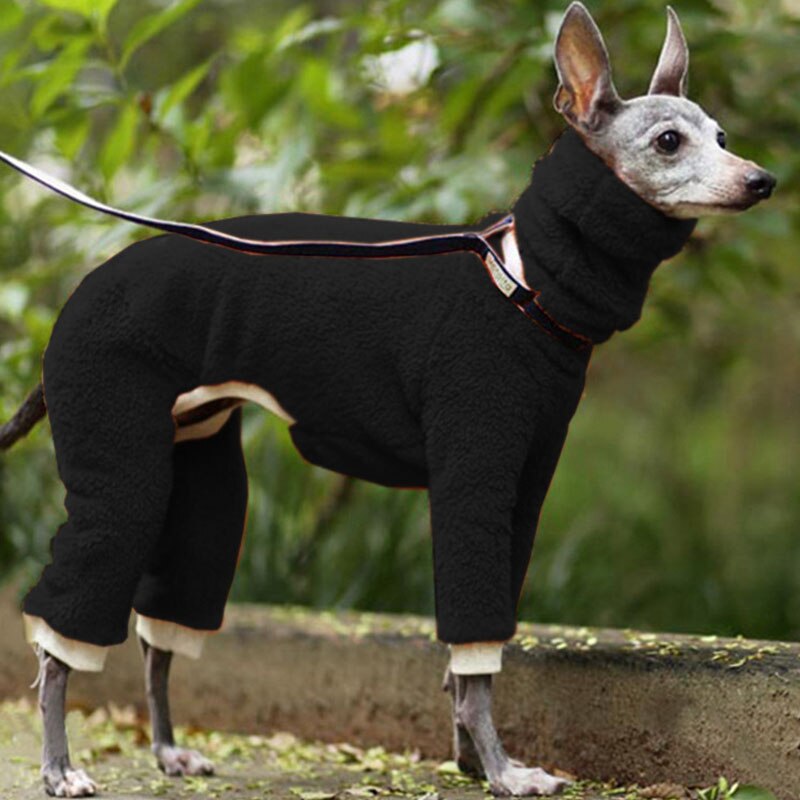 4 Colors Fleece Dog Clothes Winter Long Neck Collar Dog Overalls Jacket For Large Dogs Alaskan Malamut Warm Coat Jumpsuit Romper - bertofonsi