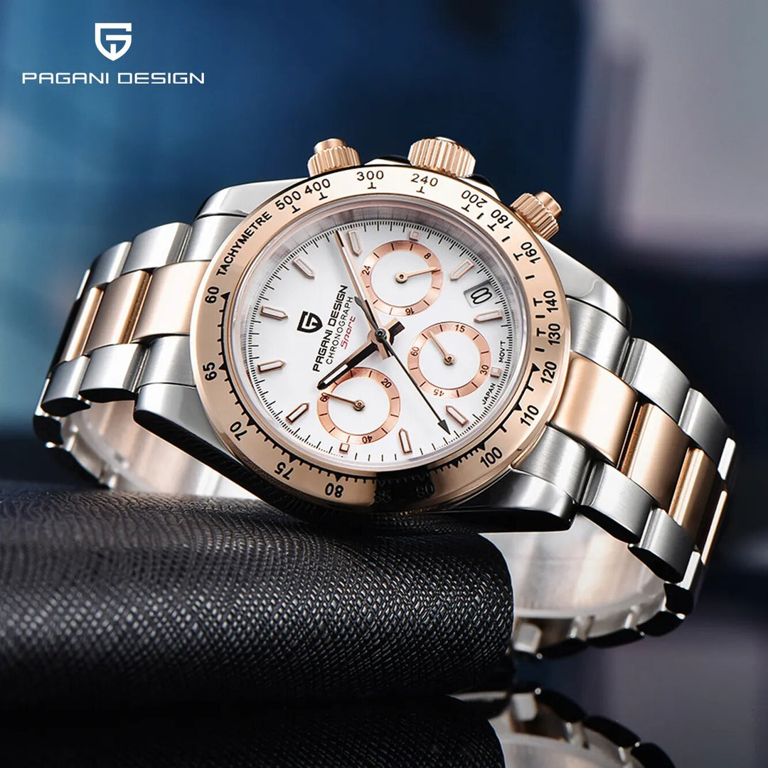 New PAGANI Design watch men chronograph Fashion Luxury quartz Wristwatch Waterproof Stainless Steel Watch men relogio masculino - bertofonsi