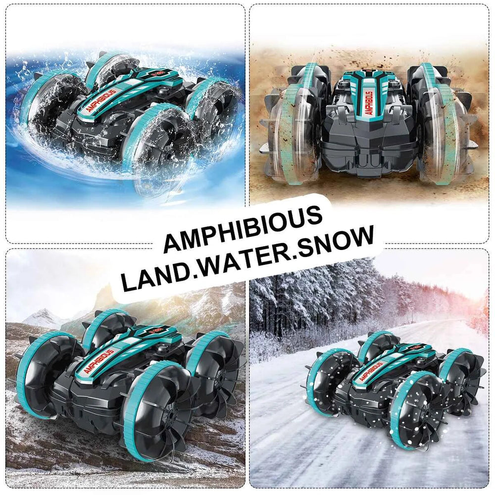 4Wd RC Car Toys Amphibious Vehicle Boat Remote Control Drift Cars RC Gesture Controlled Stunt Car Toy For Kids Adults Children - bertofonsi