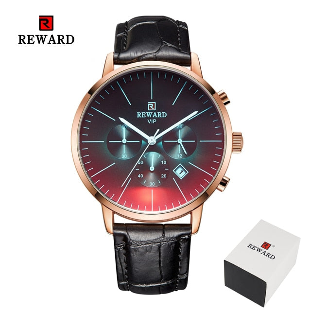 2023 New Fashion Color Bright Glass Watch Men Top Luxury Brand Chronograph Men's Stainless Steel Business Clock Men Wrist Watch - bertofonsi