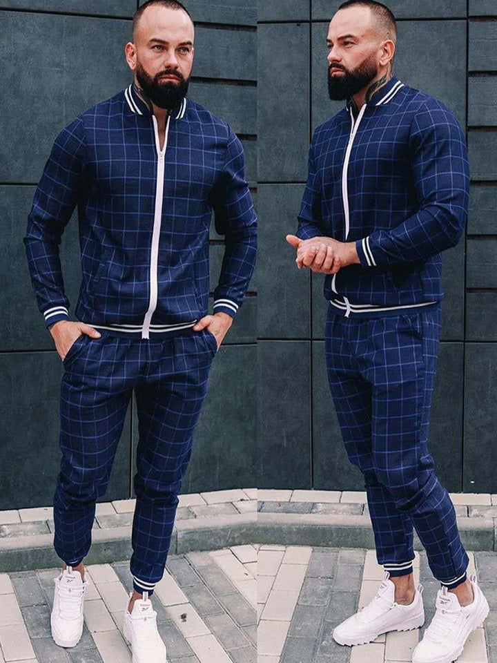 2023 New Men's Autumn Gentlemen Tracksuit Set Jackets Sets Tracksuit Men Sportswear Male Suit Pullover Two Piece Set Casual Sets - bertofonsi