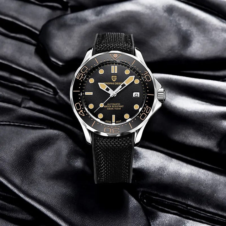 PAGANI DESIGN New Fashion Brand Silicone Men's Automatic Watches Top 007 Commander Men Mechanical Wristwatch Japan NH35A Watches - bertofonsi