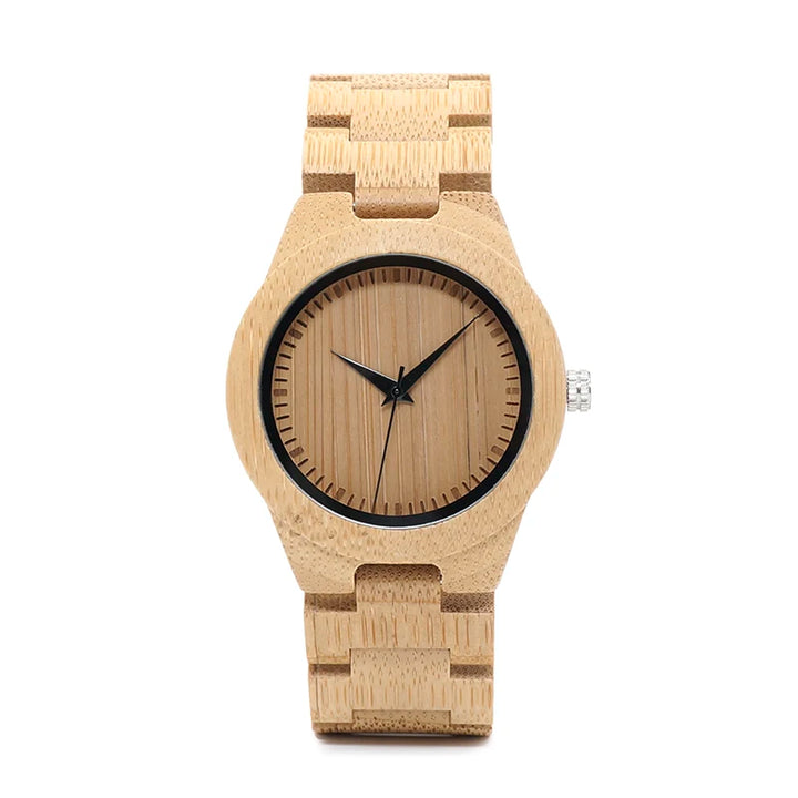 BOBO BIRD Bamboo Lovers Watches Timepieces Wood Band Quartz Wristwatch for Lovers relogio feminino Drop Shipping - bertofonsi