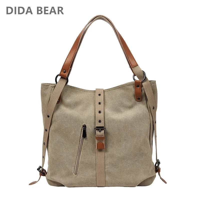 DIDABEAR Brand Canvas Tote Bag Women Handbags Female Designer Large Capacity Leisure Shoulder Bags Big Travel Bags Bolsas - bertofonsi