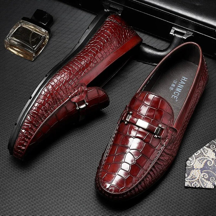Men Leather Summer Casual Shoes Male Sneakers Loafers Men Slip On Black Men's Genuine Leather Shoes - bertofonsi