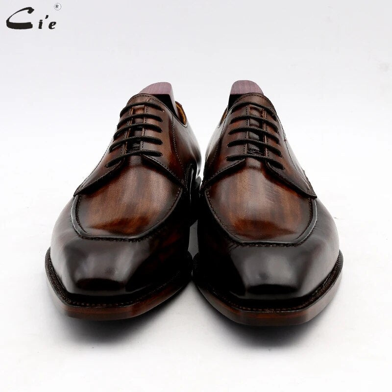cie men dress shoes leather patina brown men office shoe genuine calf leather outsole men suits formal leather handmade No.7 - bertofonsi