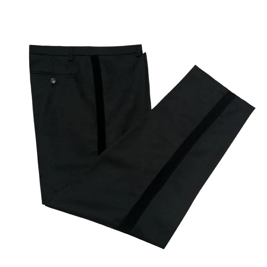 Hot Sale Suit Pant Black Edge Suit Trousers Black Edge Man pant Man Trousers 1 Piece Suit Britches  Men Dress Pants Size - bertofonsi