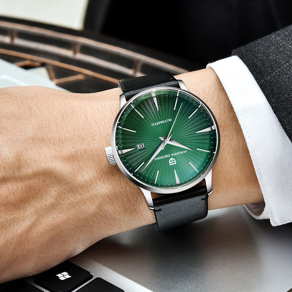 PAGANI DESIGN Luxury Brand New Fashion Mens Watches Waterproof Leather Strap Casual Automatic Mechanical Watch Relogio Masculino - bertofonsi