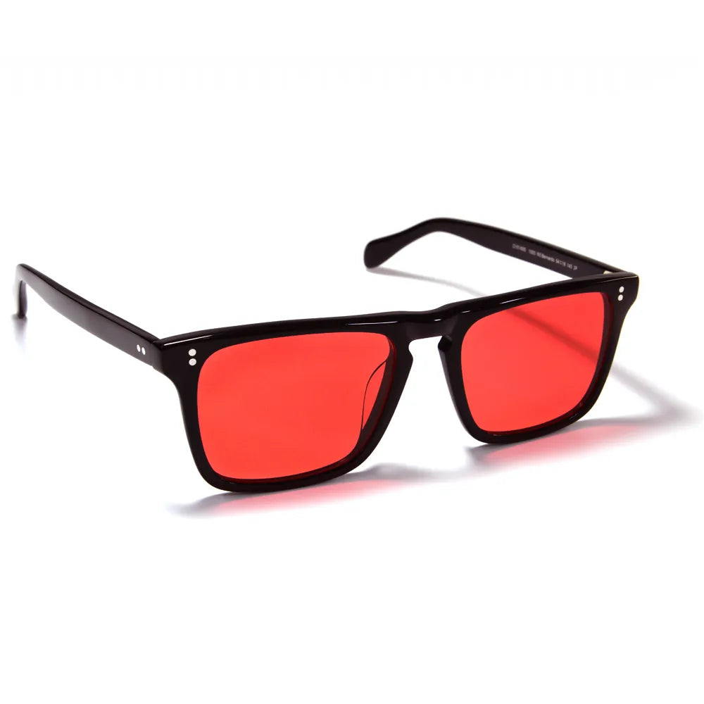 Robert Downey Sunglasses Red Lens Sunglasses Iron Man Sunglasses Retro Square Sunglasses for Men Vintage Polarized Sunglasses - bertofonsi