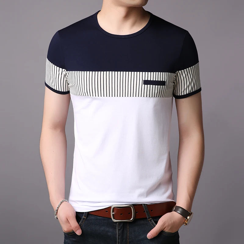 2023 New Fashion Brand T Shirts Mens O Neck Korean Summer Tops Street Style Trends Top Grade Short Sleeve Tshirts Men Clothing - bertofonsi