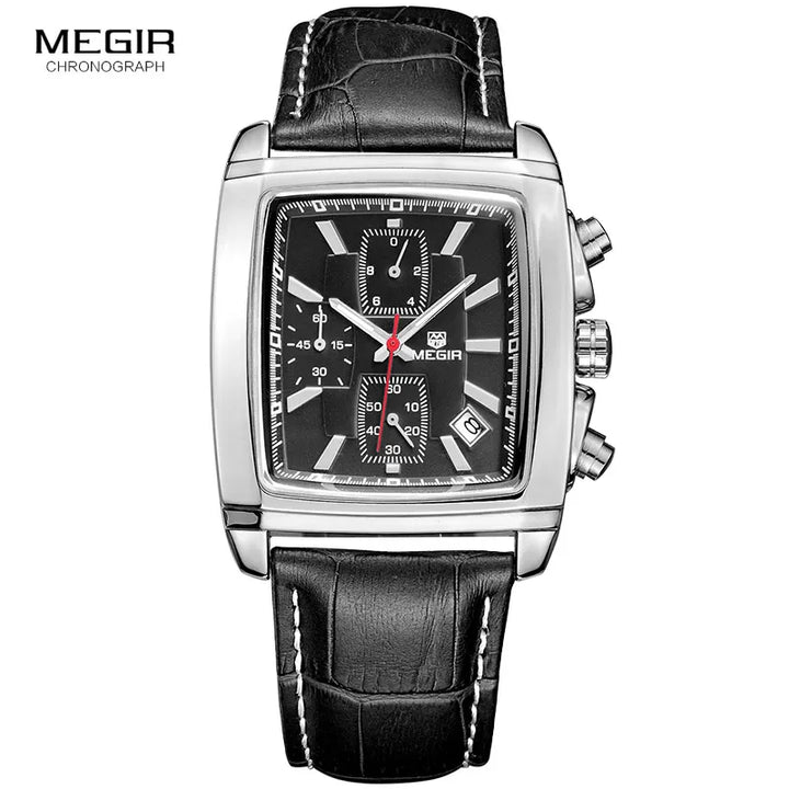 MEGIR new casual brand watches men hot fashion sport wristwatch man chronograph leather watch for male luminous calendar hour - bertofonsi