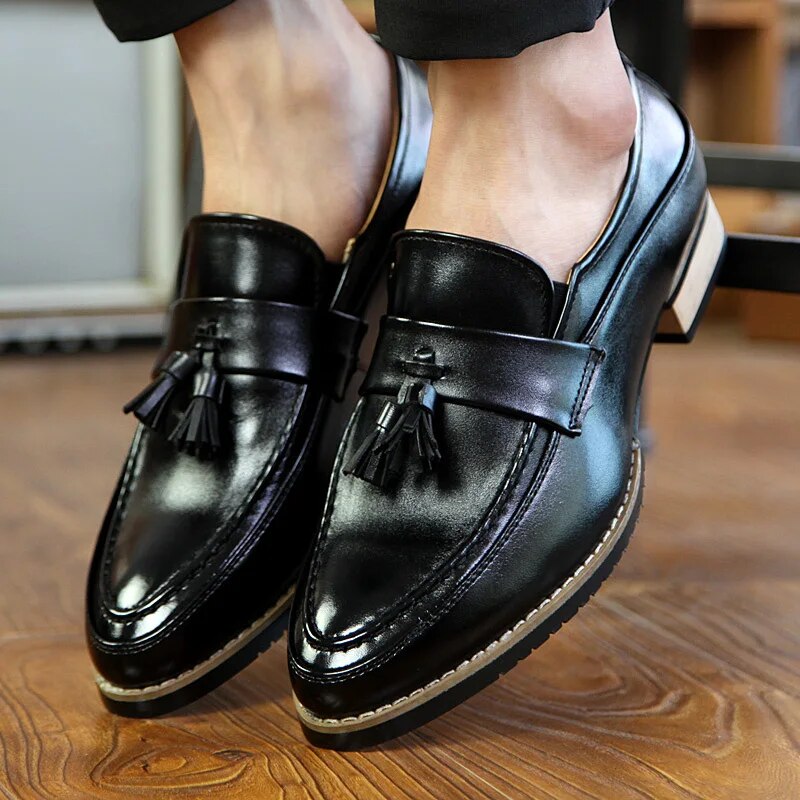Men's Casual Shoes Fashion business dress Soft Moccasins Loafers High-Quality men Leather shoes Gommino Zapatos Chaussure p4 - bertofonsi