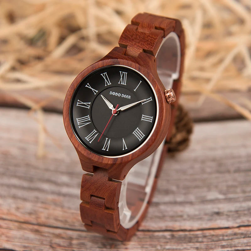 DODO DEER Watches for Women Wood Ladies Quartz Wristwatches Luxury Brand Female High Quality Mother's Day Gift Hot Selling - bertofonsi