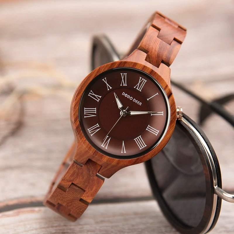 DODO DEER Watches for Women Wood Ladies Quartz Wristwatches Luxury Brand Female High Quality Mother's Day Gift Hot Selling - bertofonsi
