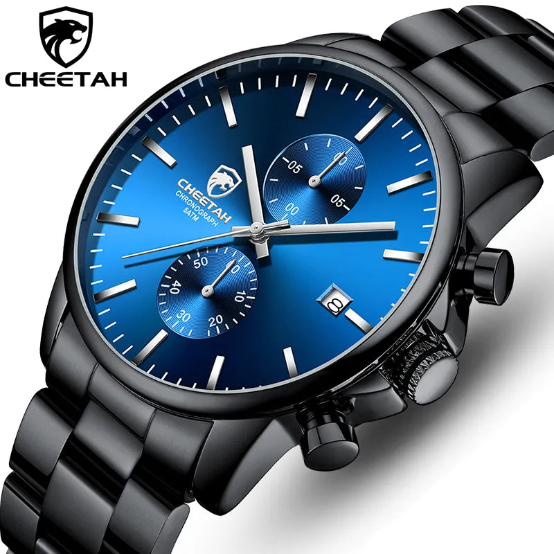 CHEETAH Men Watch Top Brand Fashion Sport Mens Watches Waterproof Business Quartz Male Clock Man Stainless Steel Wristwatches - bertofonsi