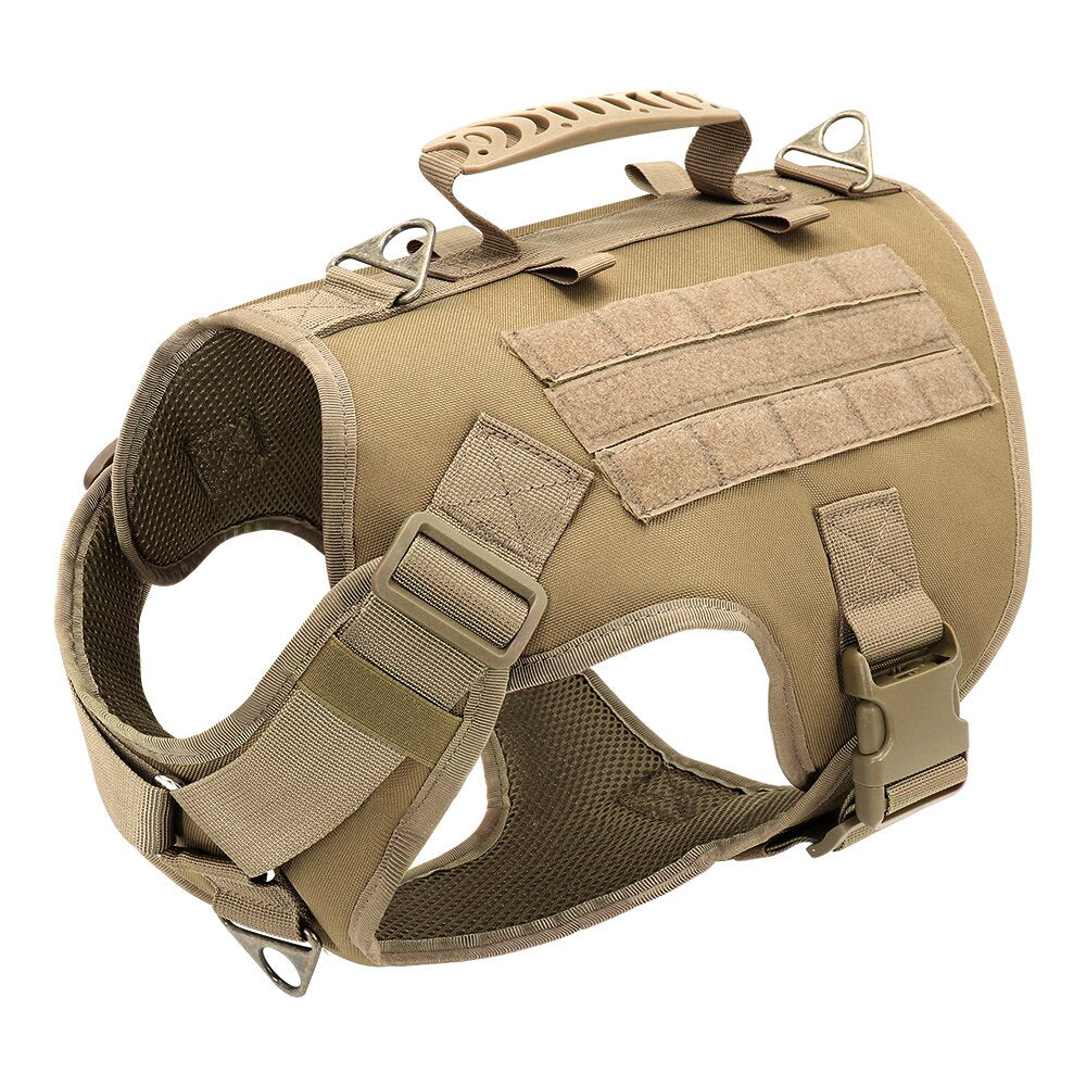 Tactical Dog Harness No Pull Adjustable Military Pet Training Harness Molle Vest With Handle For Medium Large Dogs Outdoor Hike - bertofonsi