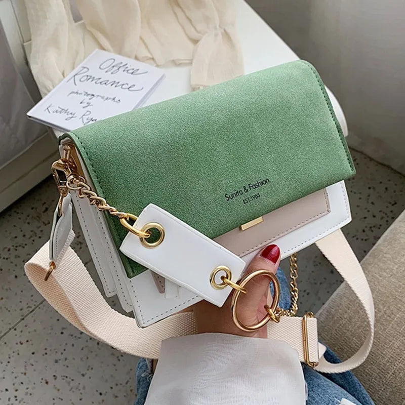 Fashion Small Suede Leather Crossbody Bags for Women Handbags 2022 New Ladies Designer Shoulder Messenger Bags Female Purses - bertofonsi