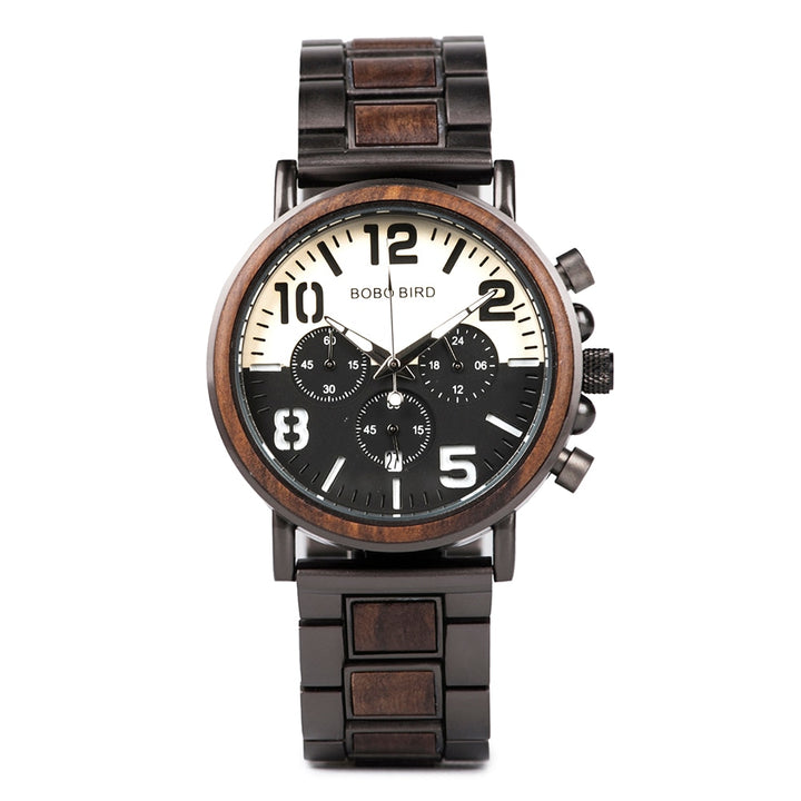 reloj hombre BOBO BIRD Men Watch Wood Watches Women Timepieces Chronograph Military Quartz Wristwatches relogio masculino OEM - bertofonsi