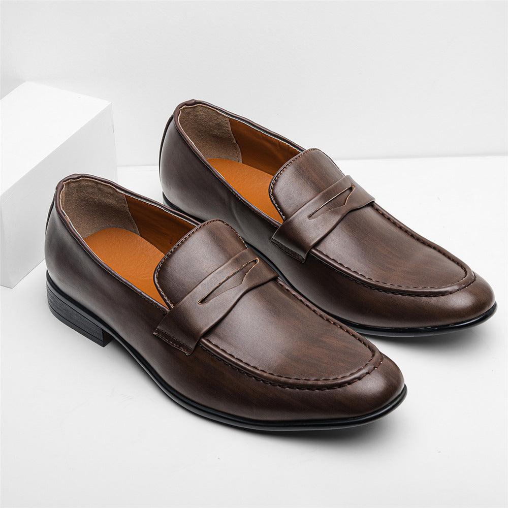 Slip-on Summer Business Casual Leather Shoes - bertofonsi