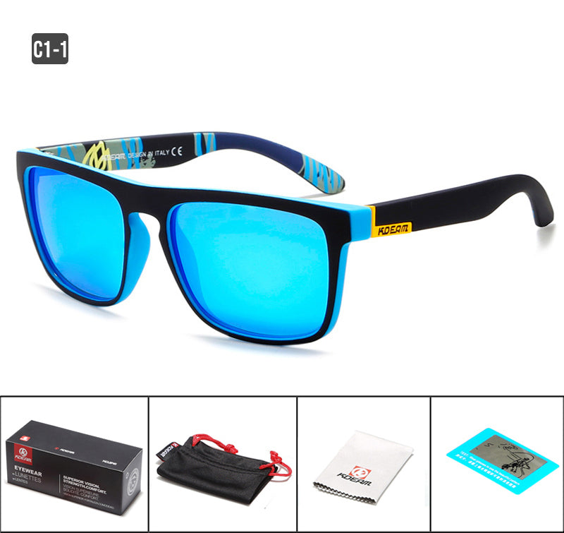 Foreign Trade Sports Square Frame Sunglasses Polarized Sunglasses Driving Driving Polarized Light Sun Glasses - bertofonsi