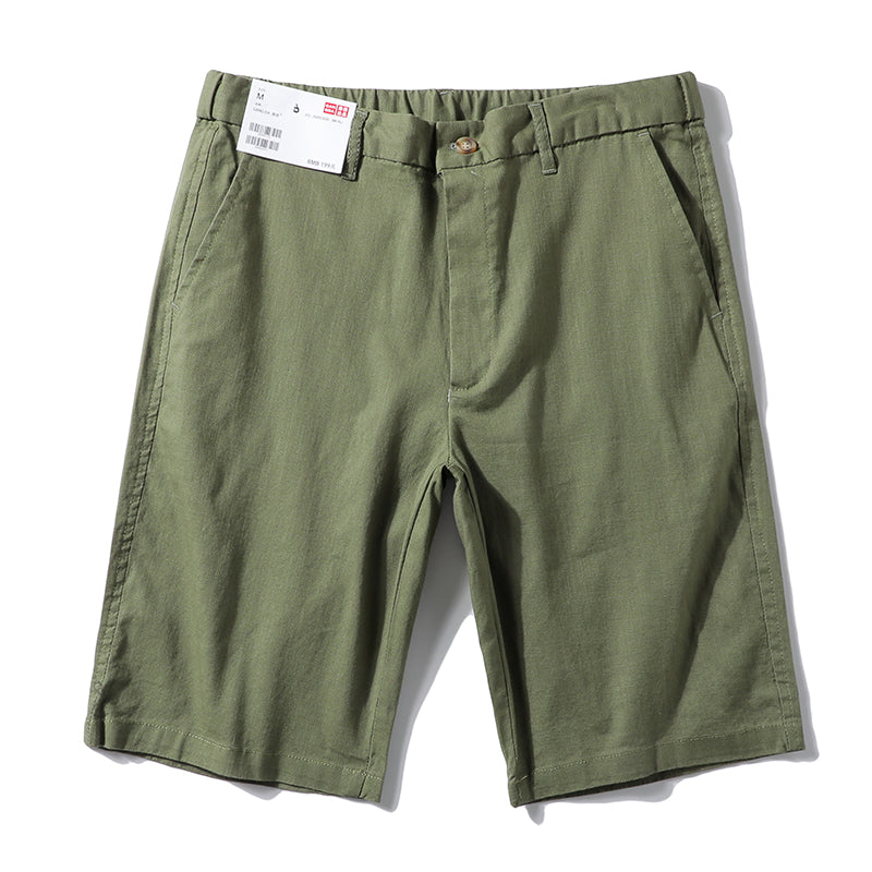 Daily Order Balance Cargo with Logo Cut off! Cotton and Linen Blend! Comfortable Breathable Summer Men's Casual Shorts Middle Pants Fifth Pants - bertofonsi