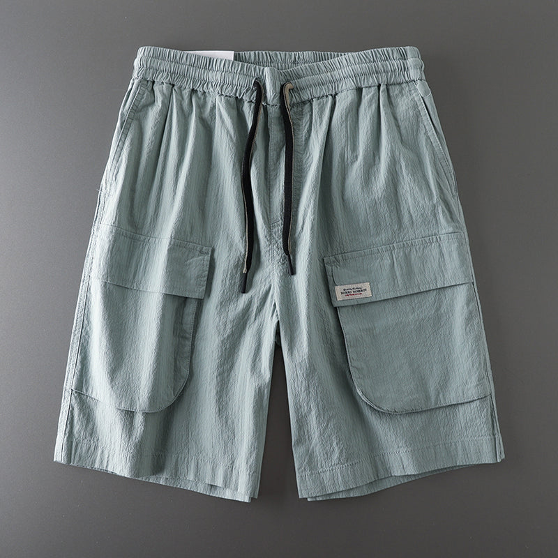 Export Tail Order Cut Mark Mountain Style Mechanical Style Seersucker Parka Shorts Men's Summer Thin Fifth Pants Men's Trousers - bertofonsi