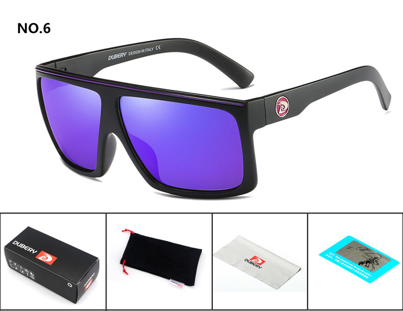 Foreign Trade Large Square Frame Cycling Sunglasses Driving Driving Polarized Light Sun Glasses Polarized Sunglass - bertofonsi
