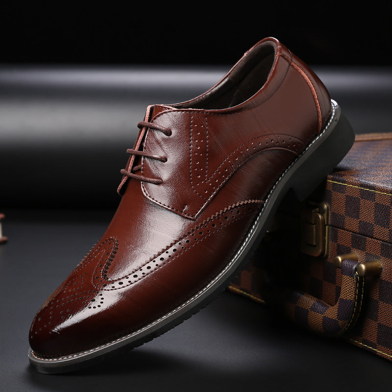 Men's Business Leather Shoes Size 48 Man Formal Dress Shoes - bertofonsi