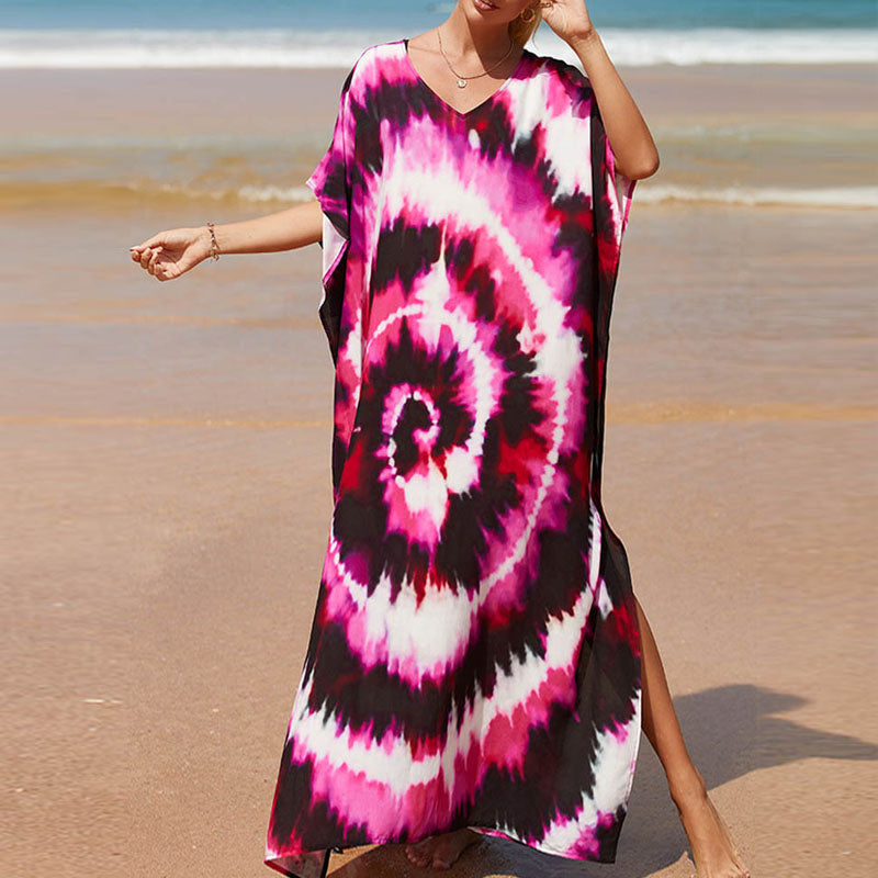 2023 New Large Size Slim Looking Elegant Long Dress Women's Thailand Sanya Travel Seaside Vacation Beach Dress Robe - bertofonsi
