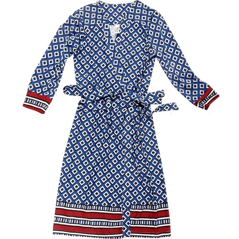 2023 Early Spring New Printed Dress Mid Length Long Length Sanya Yunnan Seaside Vacation Waist-Controlled Slimming Beach Skirt Summer - bertofonsi
