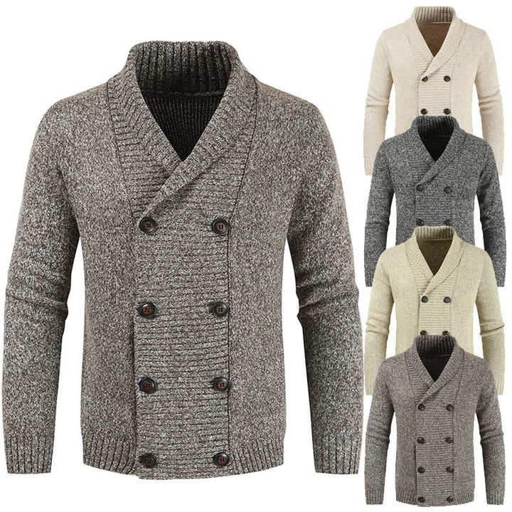 Men Winter Sweater Cardigan Youth Fashion Knit Coat Man Tops - bertofonsi
