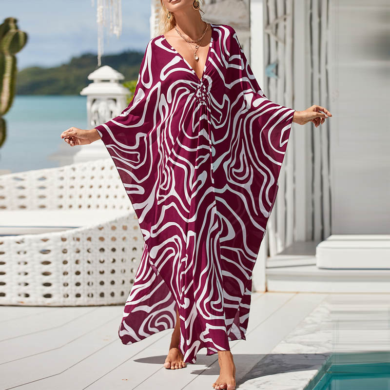 2023 New French Style Design plus Size Dress Female Dress Photo Slim Looking Sanya Seaside Holiday Dress - bertofonsi