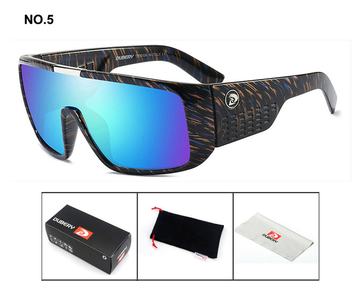 Foreign Trade European and American Large Frame Sports Riding Sun Glasses Sunglasses Outdoor Windproof Sunglasses Men's One-Piece Glasses - bertofonsi