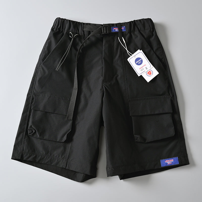 German Order Japan fashion Shorts Men's Summer Loose Blazer Fifth Pants Straight Fashion Brand Functional Overalls - bertofonsi