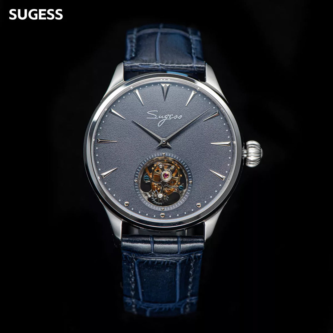 Sugess Tourbillon Watch Master Tianjin Movement ST8000 Genuine Luxury Dress WristWatches Vintage Mechanical Men Watches Gift New - bertofonsi